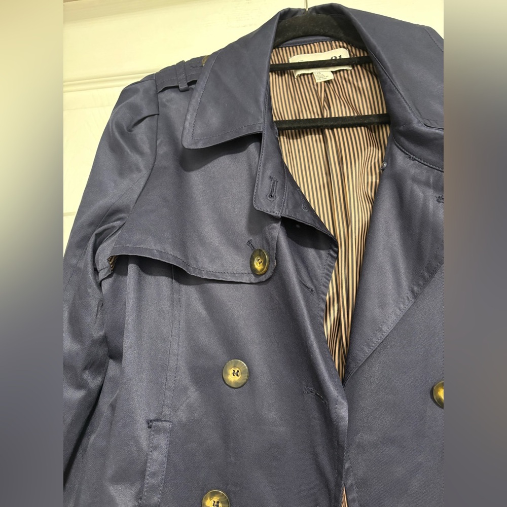 Forever 21 Navy Blue Trench Coat